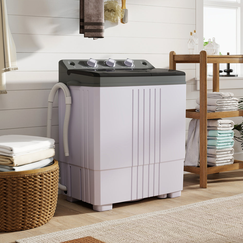 Portable Washing Machine with Built-in Drain Pump-Gray - Gallery View 1 of 11