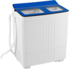 Portable washing machine with twin tub design, 12 lbs washer and 8 lbs spinner, ideal for apartments and easy mobility.