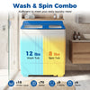 Portable washing machine with 12 lbs washer and 8 lbs spinner combo, ideal for apartments and daily laundry needs.