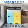 Portable washing machine with 18 lbs washer and 8 lbs spinner combo, designed for efficient laundry at home or.