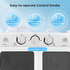 Control knobs of the 20 lbs Portable Washing Machine with dual water inlets, featuring wash and spin timers for.