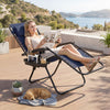 Portable Zero Gravity Chairs with Cup Holder Trays and Backrest-Navy - Gallery View 1 of 10
