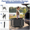 Portable zero gravity chair set of 2 in gray, featuring a foldable design and side tray for easy transport and storage.