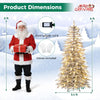 Pre-lit artificial Christmas tree with 440 warm white LED lights, 6 feet tall, featuring snowy pine cone light covers.