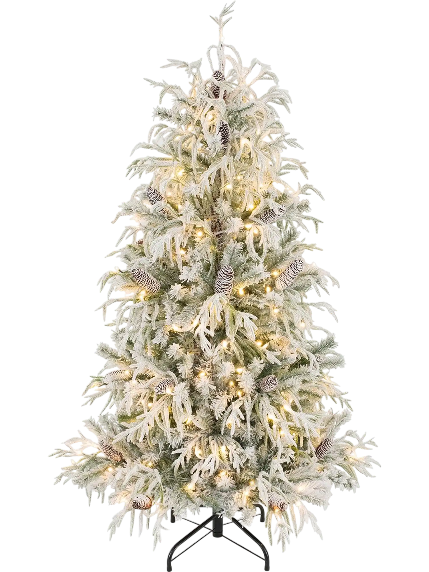 Costway Pre-Lit Artificial Christmas Tree Warm White LED Lights 27341272 New