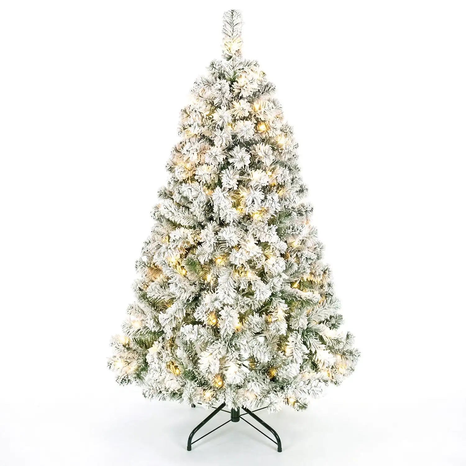 Costway Pre-Lit Artificial Christmas Tree Warm White LED 70423388 New