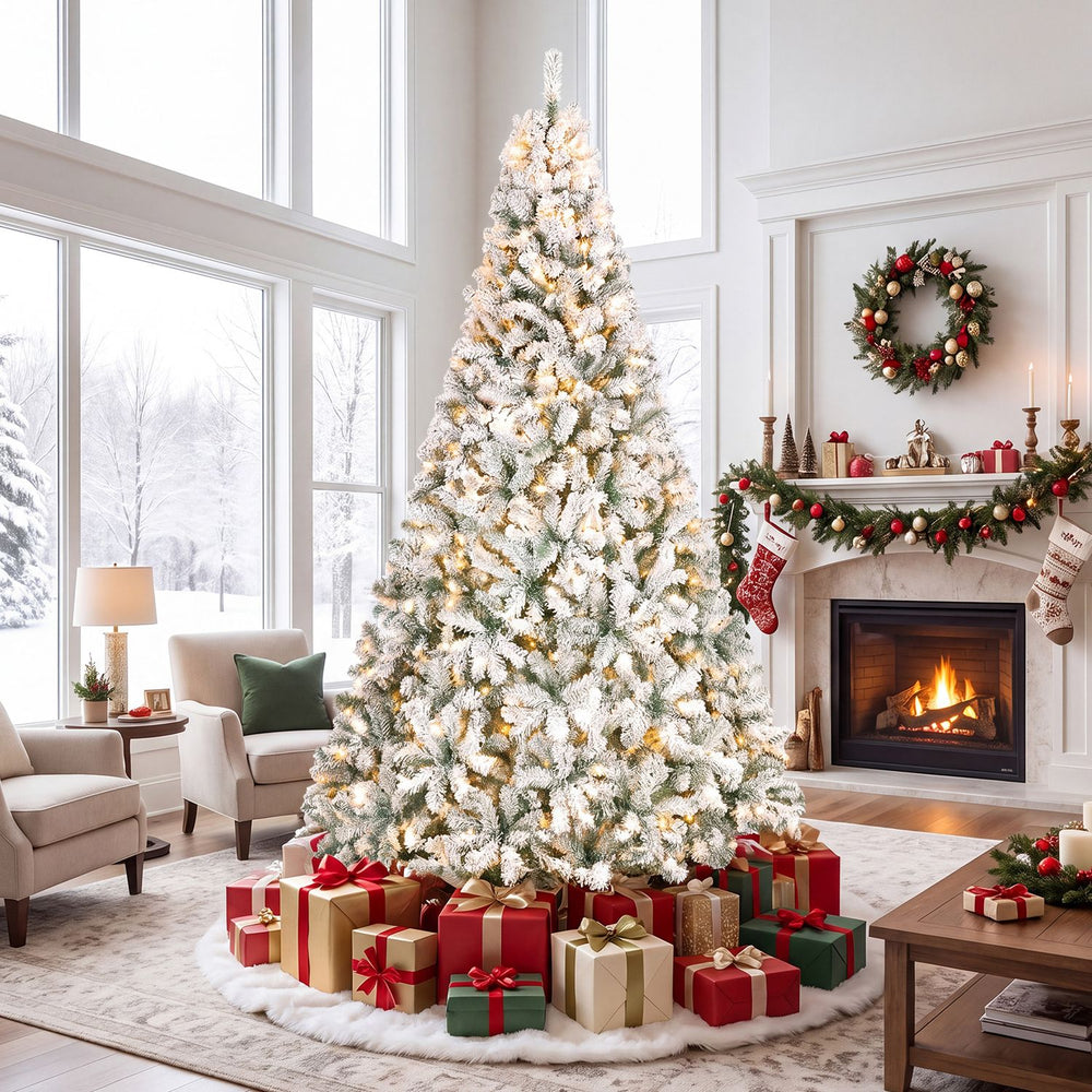 Pre-Lit Artificial Christmas Tree with 900/550/250/150 Warm White LED Lights-L - Gallery View 1 of 10
