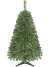 Pre-lit 4 ft artificial Christmas tree with 100 warm white LED lights, ideal for small-space holiday decor.
