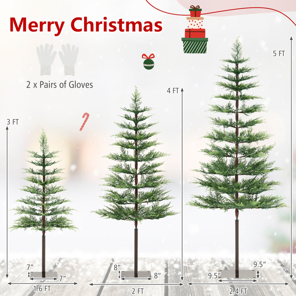 2 ft pre-lit cypress Christmas tree in green with 70 LED lights and realistic branch tips, ideal for holiday decoration.