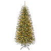 Pre-lit 6 ft Virginia pine Christmas tree adorned with 225 warm white LED lights, showcasing vibrant pine needles for festive cheer.