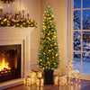 Pre-Lit Potted Artificial Christmas Tree with 100/150/200 Warm White LED Lights-5FT - Gallery View 1 of 10