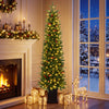 Pre-Lit Potted Artificial Christmas Tree with 100/150/200 Warm White LED Lights-6FT - Gallery View 1 of 10