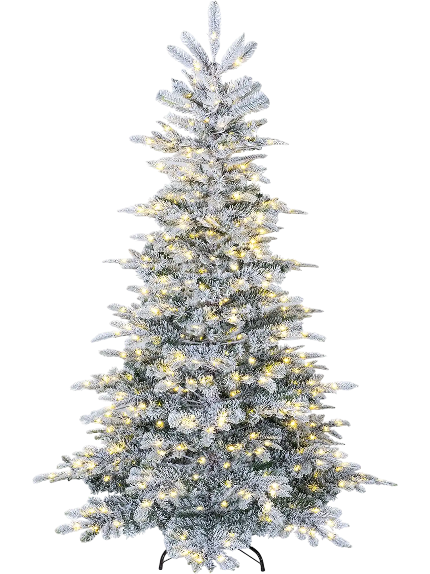 Costway Pre-Lit Snow Flocked Artificial Christmas Tree Easy-Setup Hinges 91830786 New