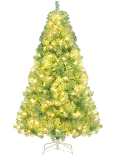 Costway Pre-Lit Tinsel Artificial Christmas Tree Xmas Holiday Decor 29387739 New