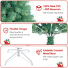 Pre-lit tinsel Christmas tree with 688 branch tips, warm white LED lights, and a sturdy crossed metal base for holiday.