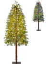 Prelit 6FT artificial Christmas tree features 190 LED lights, realistic branches, and a stable metal base for indoor use.