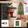 6FT prelit artificial Christmas tree featuring 190 warm white and multicolor LED lights with 11 dynamic modes for festive decor.