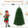 Premium 5 ft hinged artificial fir Christmas tree with LED lights, ideal for festive home and office decorations.