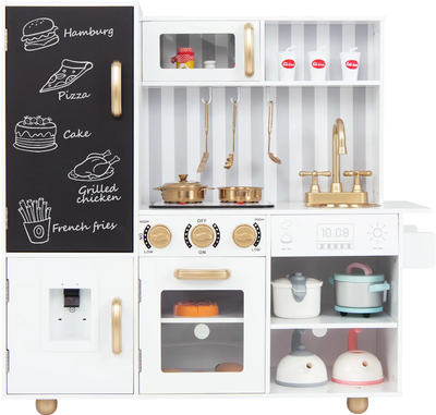 Costway Kids Pretend Play Kitchen Real Sounds Lights 65728341 New