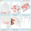 Kids 2-in-1 princess makeup table with removable acrylic mirror, practical drawer, and stable curved legs for safe play.