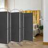 6 Feet 6-Panels Freestanding Folding Privacy Screen-Gray - Gallery View 1 of 11