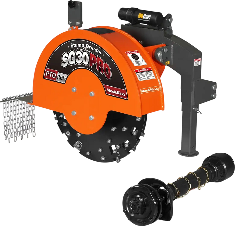 3-Point PTO Stump Grinder,  30 in Flywheel,  40-100HP,  with 44 Carbide Teeth (PTO Shaft Included with Slip Clutch),  SG30PRO