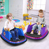 12V Electric Kids Ride On Bumper Car with Flashing Lights for Toddlers-Purple - Gallery View 1 of 13