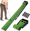 Putting Green Indoor Golf Putting Mat with Auto Ball Return 3 Putting Practice Balls