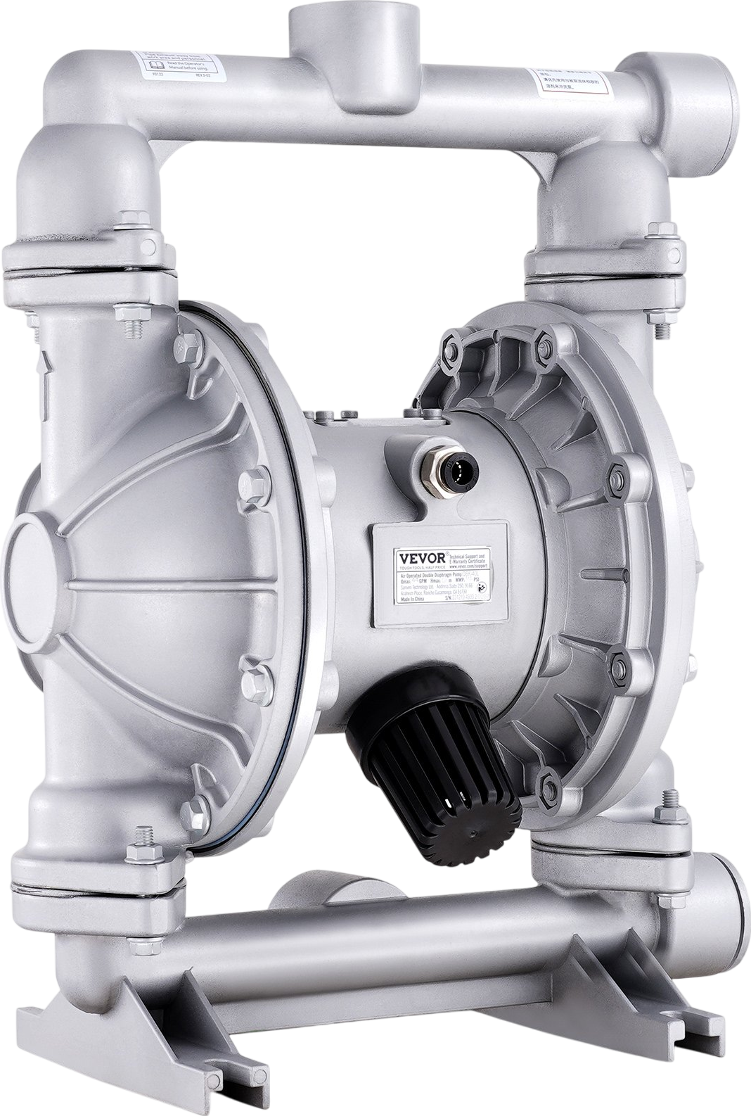 Vevor Double Diaphragm Pump Air Operated 44 GPM Max 115 PSI 1.5
