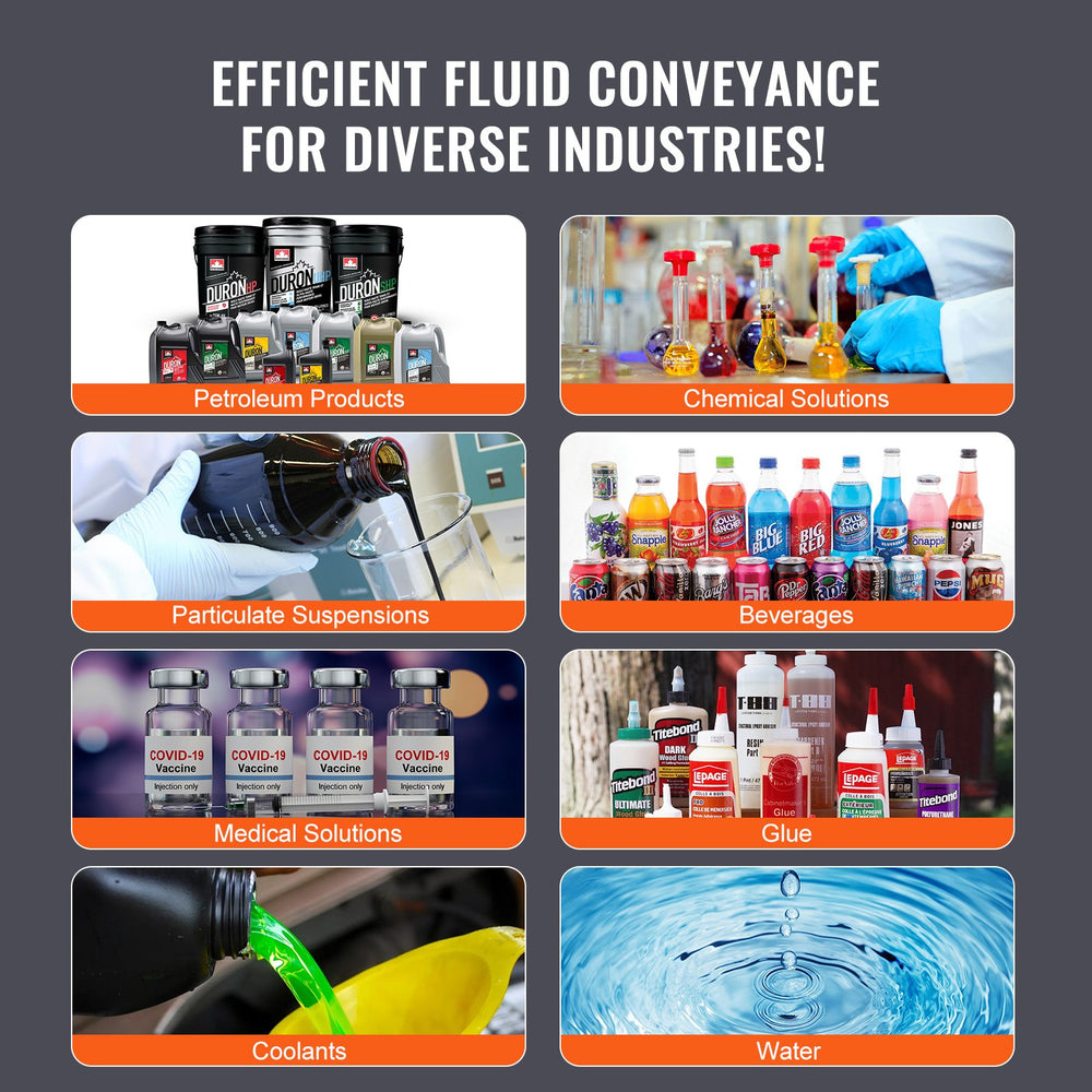 Vevor Double Diaphragm Pump Air Operated 44 GPM Max 115 PSI 1.5" Inlet/Outlet with 2 Spare Diaphragms New