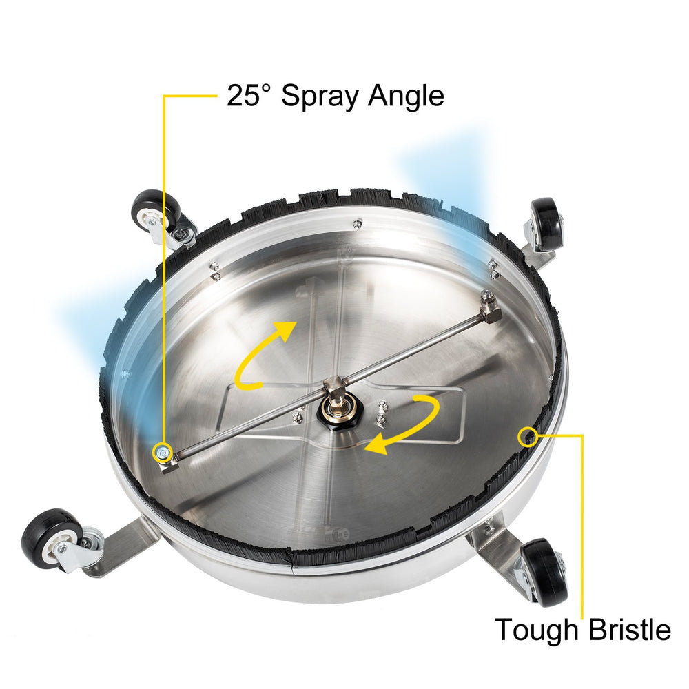 IMeshbean 15/15.8/18" Pressure Washer Surface Cleaner - 4000 PSI Max - 1/4" Quick Connector
