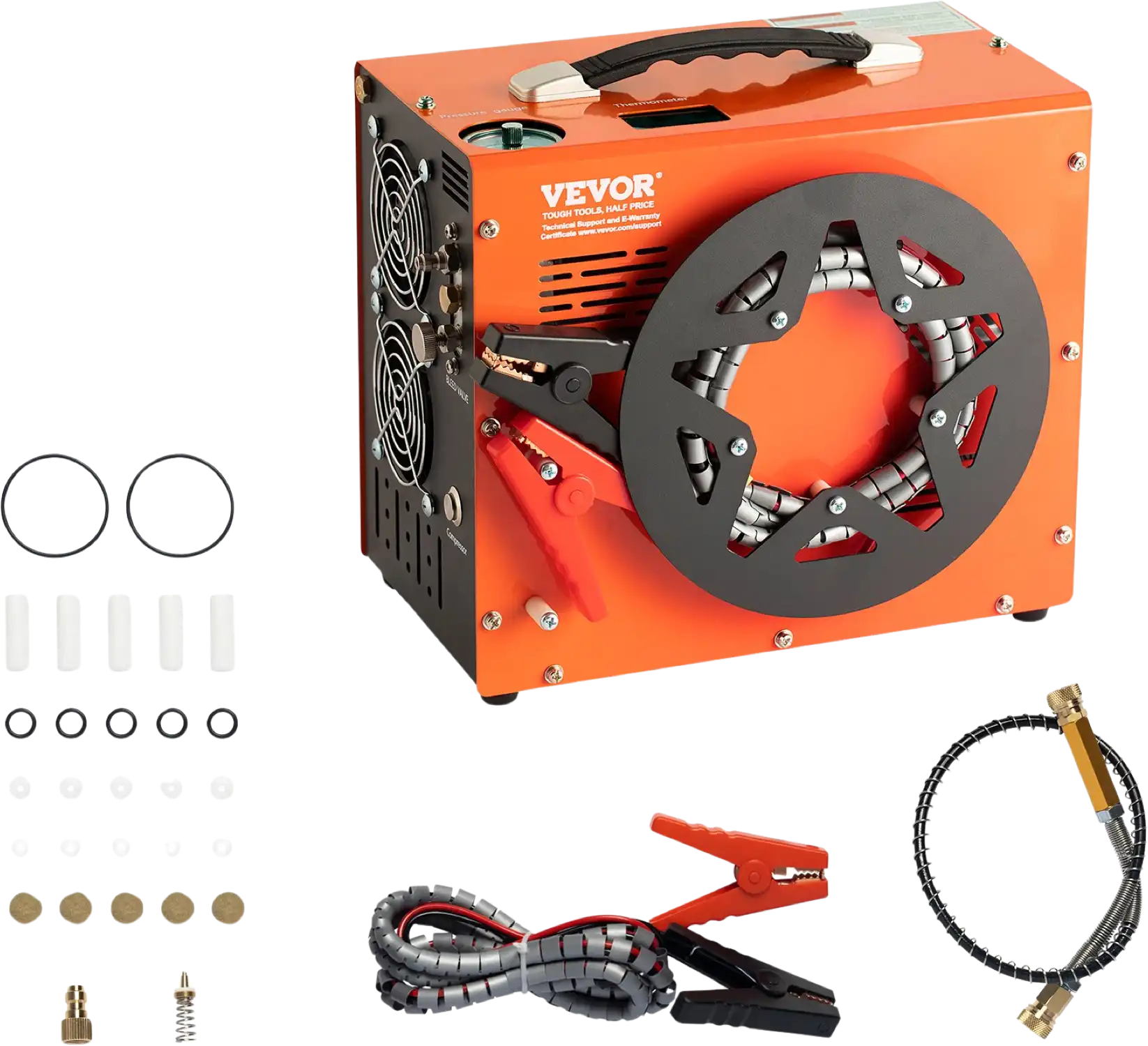 Vevor PCP Air Compressor 4500 PSI 0.26 Gal Portable Auto-Stop DC12V/AC120V Built-in Power Converter New