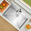 Vevor Kitchen Sink 33" Top Mount Single Bowl Stainless Steel with Accessories New