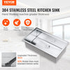 Vevor 32" Undermount Kitchen Sink Stainless Steel Single Bowl with Ledge and Accessories New