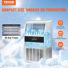 Vevor Commercial Ice Maker 100lbs/24H with 33lbs Storage Freestanding Auto Cleaning New