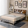 Full/Queen Size Upholstered Bed Frame with Storage Headboard-Queen Size - Gallery View 1 of 10