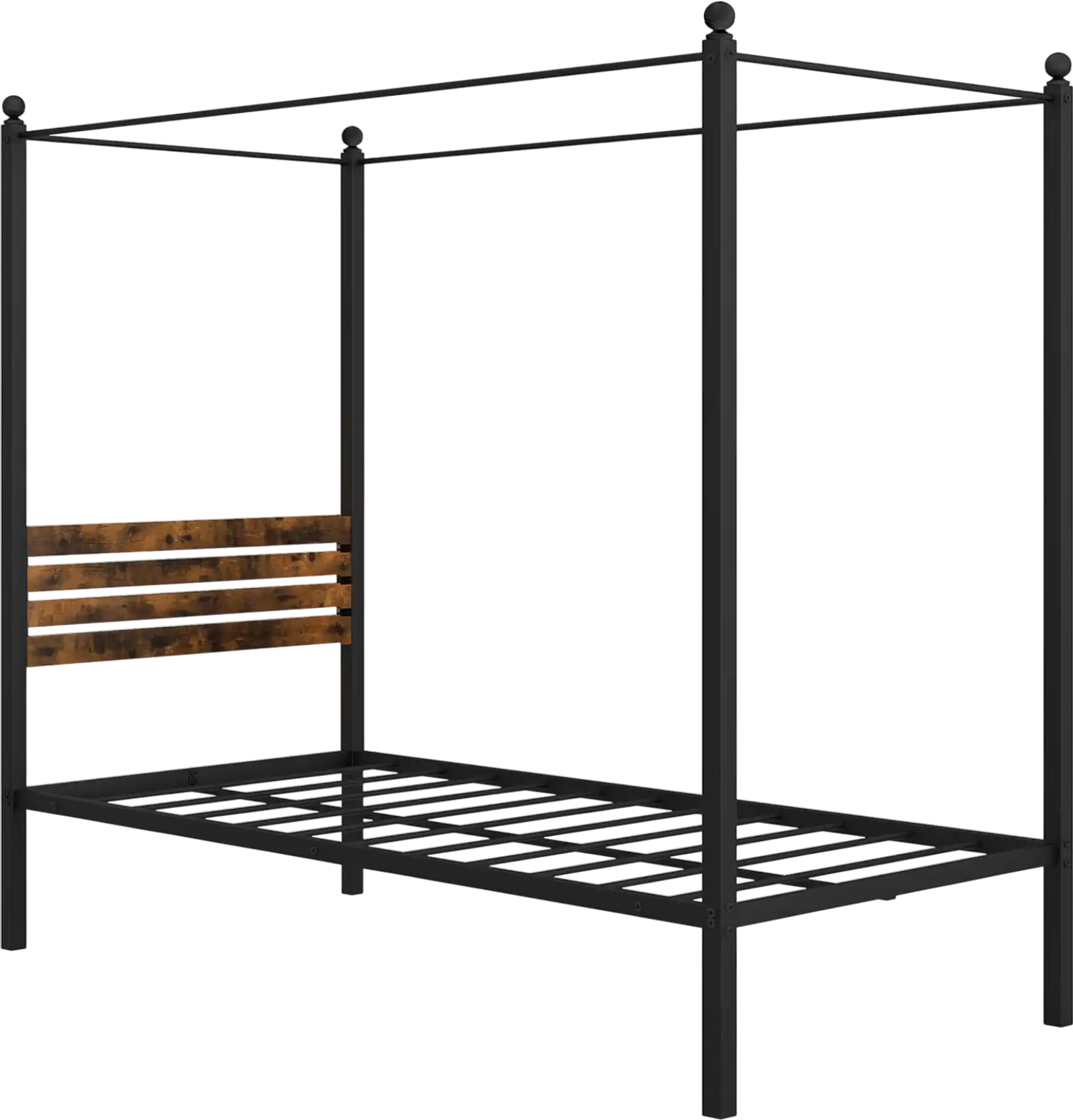 Costway Queen Canopy Bed Frame with Under Bed Storage 79825641 New