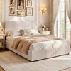 Queen Size Lift-up Storage Bed with Wooden Slat Support-Beige - Gallery View 1 of 11