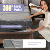 Queen size mattress protector with 360° fabric pocket, breathable velvet surface, and non-slip bottom for stability.