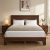 Queen Size Modern Bed Frame with Headboard-Walnut - Gallery View 1 of 10