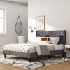 Full/Queen Size Upholstered Platform Bed with Button Tufted Headboard-Queen Size - Gallery View 1 of 10