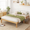 Queen Size Wood Bed Frame with Wooden Slats Support and Rubber Wood Legs-Natural - Gallery View 1 of 9