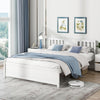 Wooden Platform Bed with Headboard and Wood Slat Support White-Queen Size - Gallery View 1 of 10