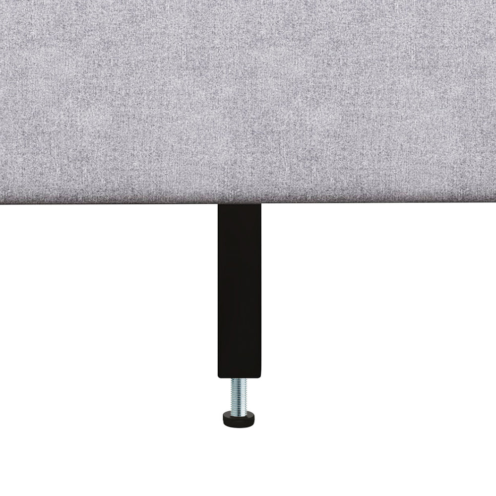 Close-up of the adjustable leg of the Queen Size Upholstered Platform Bed with button tufted headboard for stability.