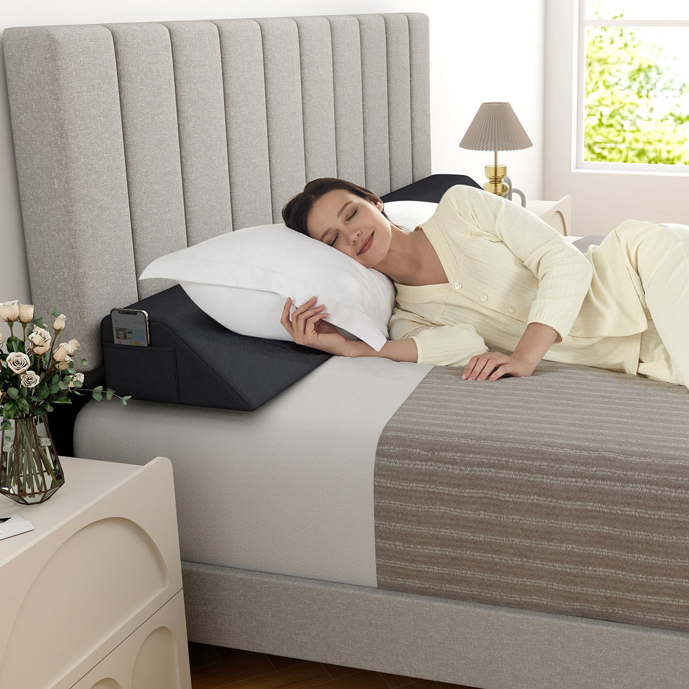 Bed Wedge Pillow with Storage Bag-Queen Size - Gallery View 1 of 10