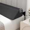 Bed wedge pillow with storage bag, designed to fill gaps and support spinal alignment, perfect for comfortable lounging.