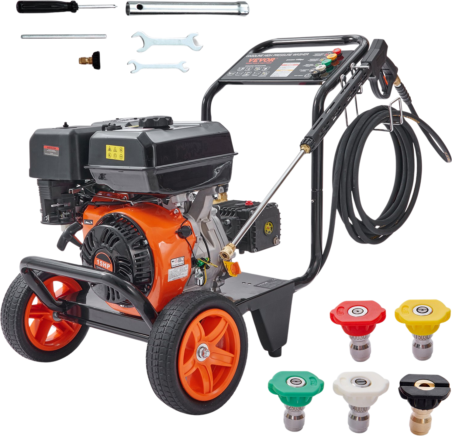 Vevor 4400 PSI Gas Pressure Washer 4.0 GPM with Copper Pump and 5 Quick Connect Nozzles New