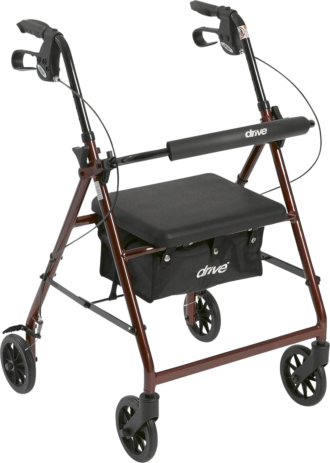 Drive Medical R726RD Aluminum Rollator Walker 4 Wheels 6