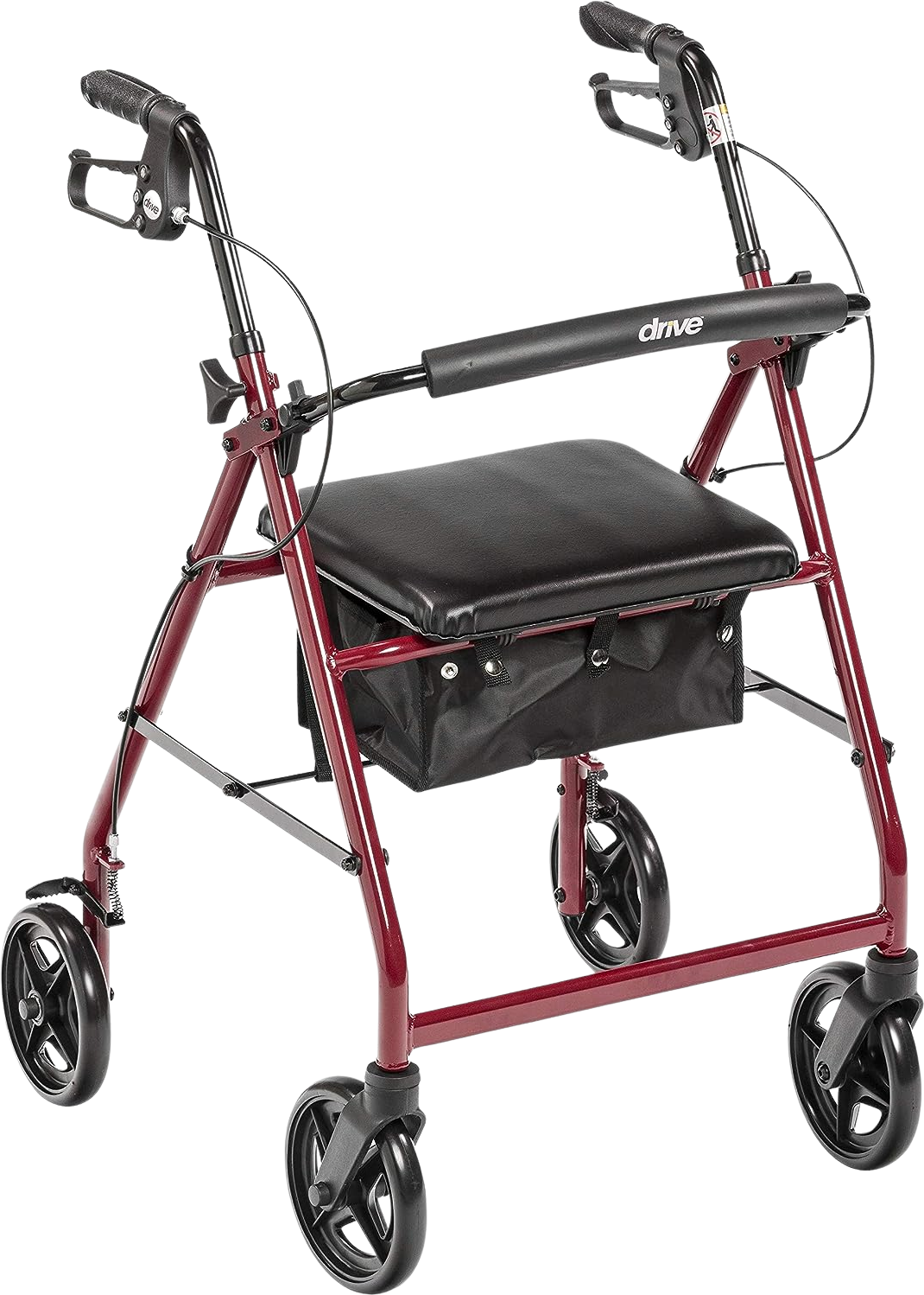 Drive Medical R728RD Aluminum Rollator Walker 4 Wheels 7.5