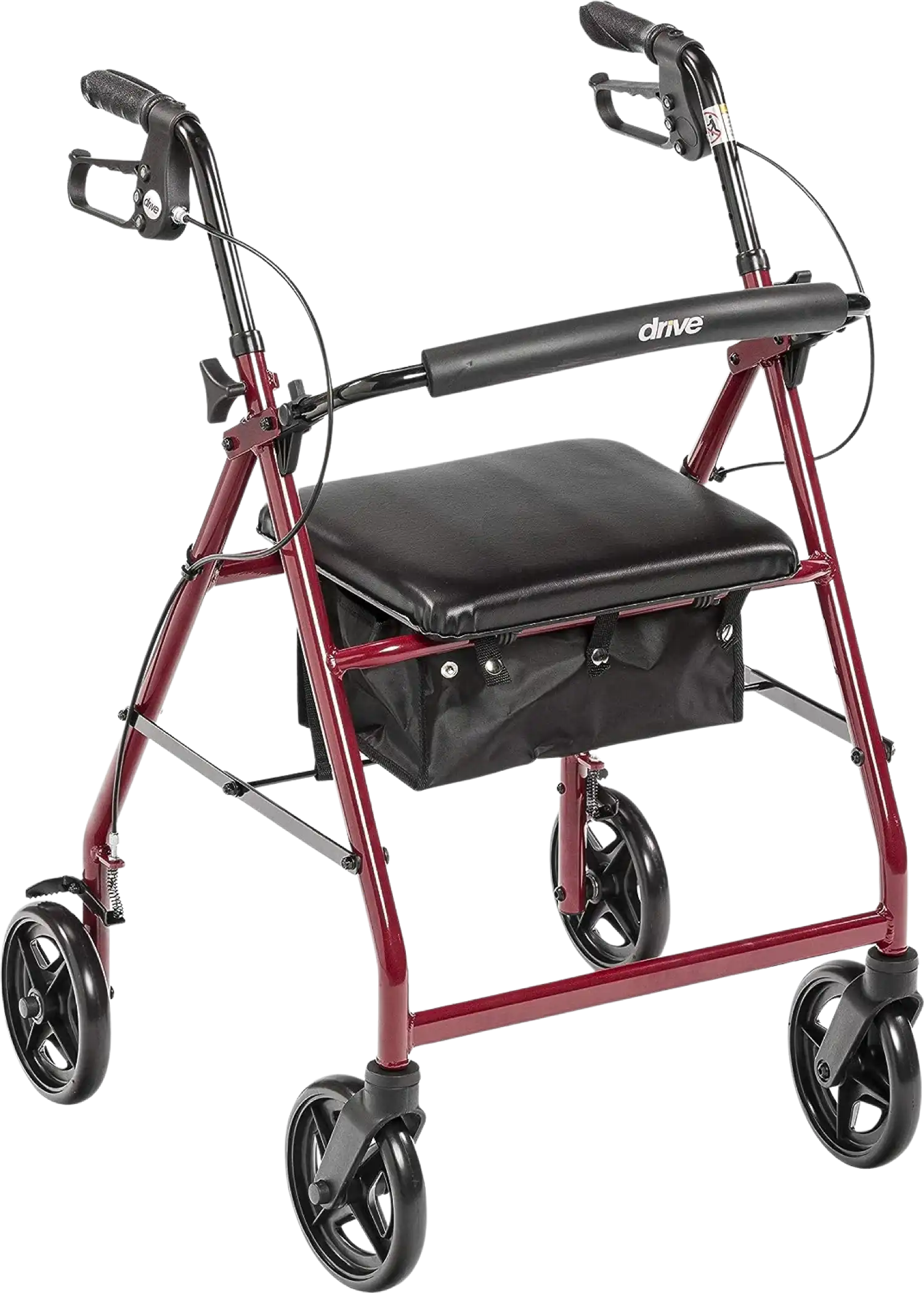 Drive Medical R728RD Aluminum Rollator Walker 4 Wheels 7.5